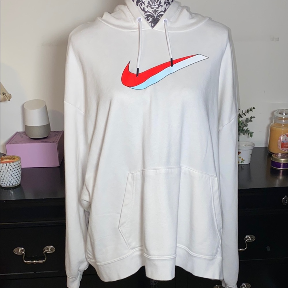 Nike White Hoodie Logo Size 3X